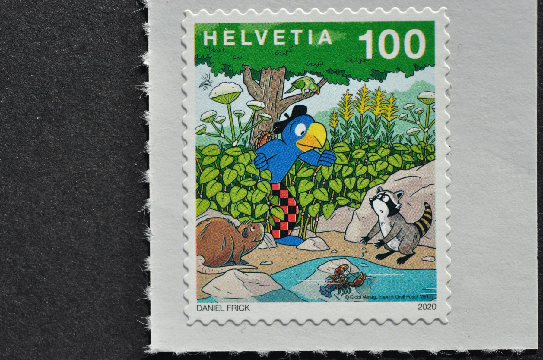 Alle Briefmarken: Abart Globi mit weiss karierter Hose – Neu (gemäss Beschreibung) aus Worb von Buespy 3