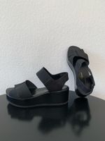 ROBERT CLERGERIE: Schwarze Plateau-Sandale, 37
