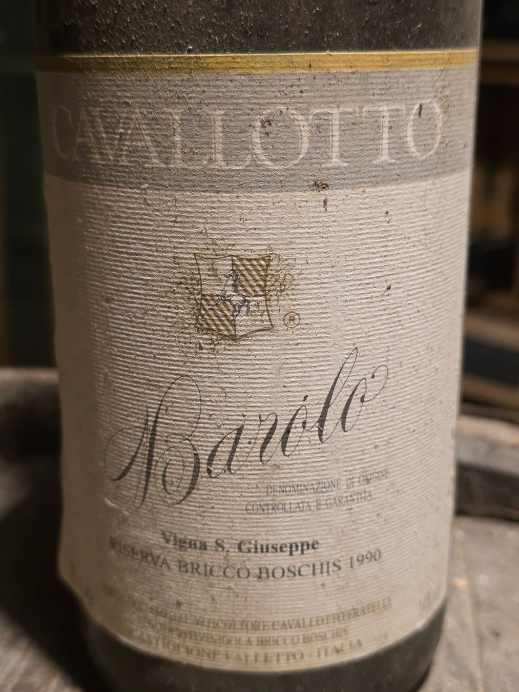 Vino: Barolo Cavalotto, Riserva, Bricco Boschis 1990 – Usato da Zollbrück venduto da hps55