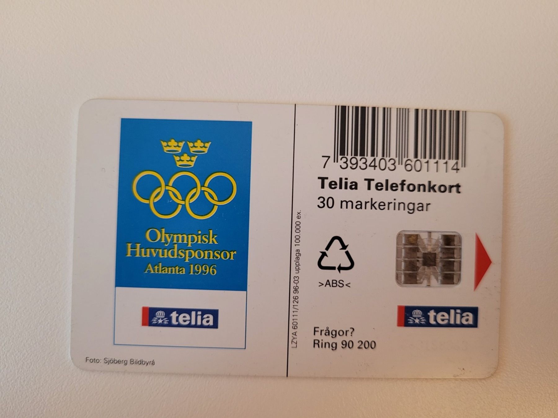 Schede telefoniche: Telefonkarte Schweden "Olympia" – Usato da Inwil venduto da Flower2325 1