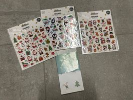 Autocollant de Noël et sac papier pour petit cadeau neuf