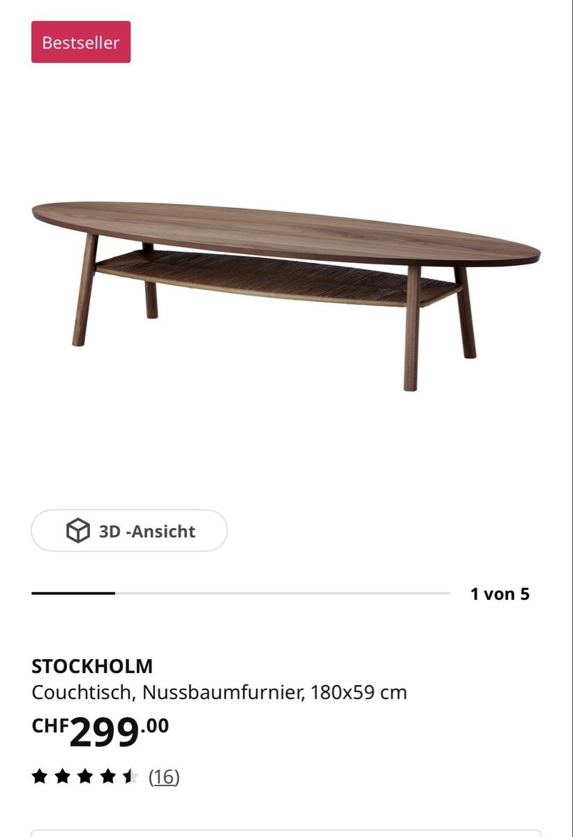 Ikea Tavoli: Ikea Tisch Stockholm – Nuovo (secondo la descrizione) da Niederbuchsiten venduto da Shoppaholicc