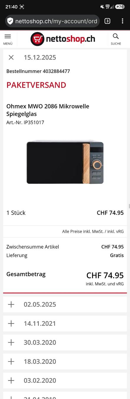 Ohmex Elettrodomestici da cucina: Ohmex Mikrowelle mit Garantie – Usato da Fislisbach venduto da Quirlig07 1