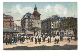 Genève - ville - Place Bel Air et Tour de l' Ile - 1912