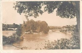 Gruss aus RHEINFELDEN - Blick zur Insel, alte Postkarte, 1.-