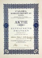 Calora Kohlen-Import AG Basel, Basel - 1931