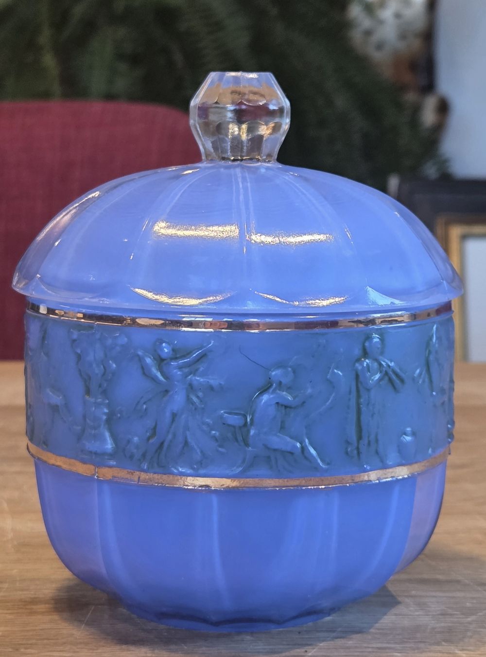 Zuccheriere: Art Déco Deckeldose Blau – Usato da Rehetobel venduto da hobirot01 3