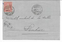 Topp Beleg - Lausanne nach Sentiere - 1876