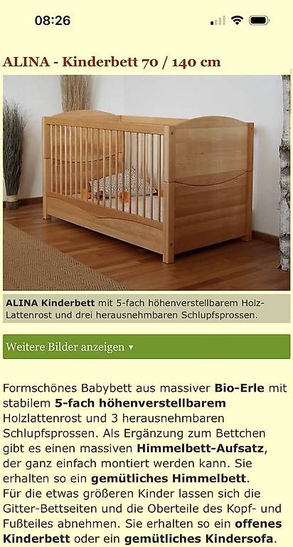 Letti: Schönes Massivholz Kinderbett – Usato da Basel venduto da theabae 3
