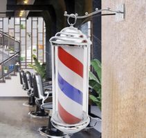 + 13.7" Barber Pole Rotierendes LED-Licht Rot Weiß Blau