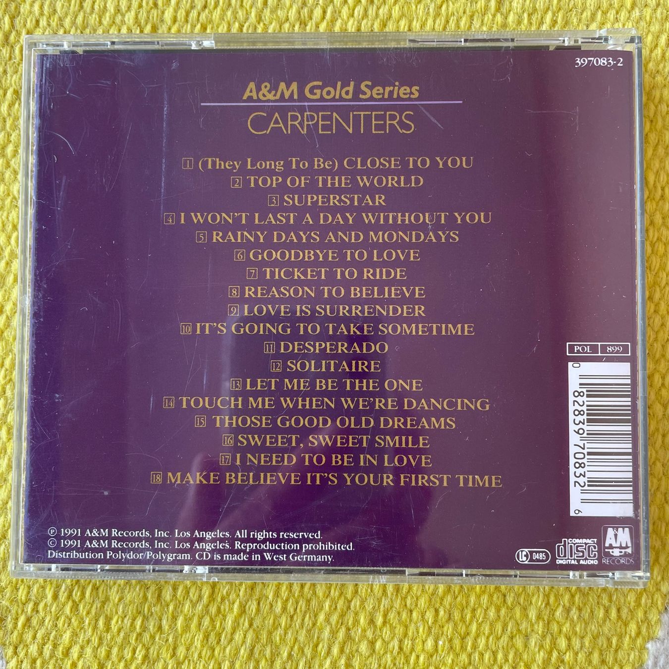 CD: CARPENTERS-CARPENTERS – Usato da Rorschacherberg venduto da CD-Roli 1