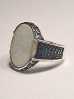 0012 - Bague en argent, pierre de Lune, taille 59