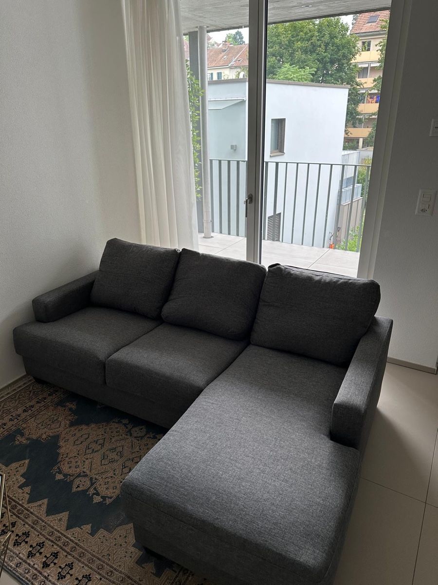 Sofas: Maisons du Monde Ecksofa Philadelphie Stoff 3/4-sitzig grau – Gebraucht aus Basel von romaeasmil 3