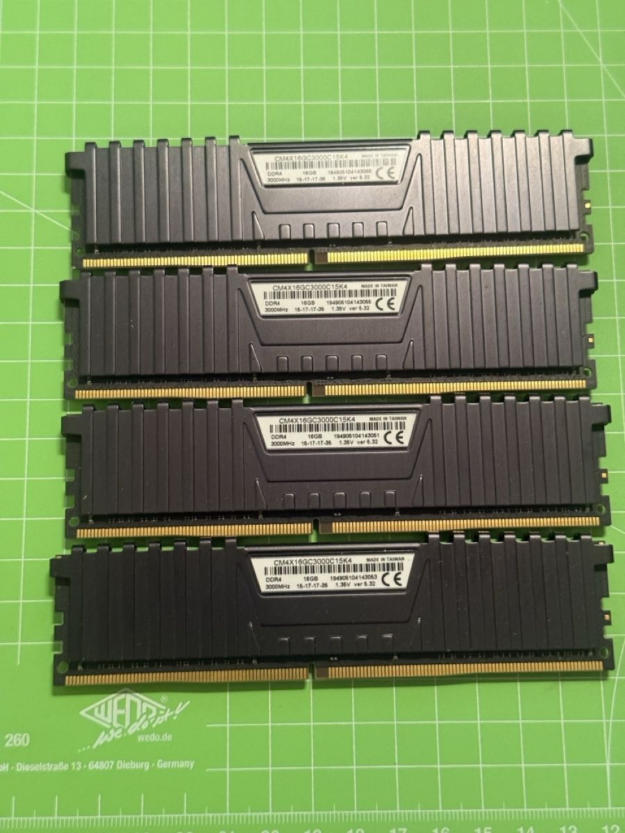 Corsair Memory / RAM: 64GB RAM DDR 4 – Gebraucht aus Zürich von Xaverwenzinger