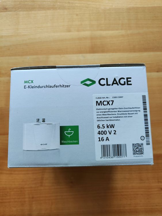 Clage MCX 7 elektronischer Klein-Durchlauferhitzer 6,5 kW