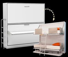 Multimo SMART Etagenbett /Wandbett inkl. Schreibtisch -Studi