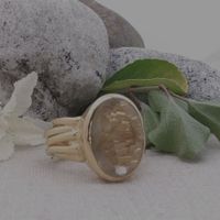Ring 925 Sterling Silber mit Rutilquarz Grösse 56