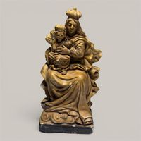 Signierte G. Ruggeri Madonna mit Kind – Vintage Marienfigur