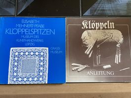 2 Hefte Klöppeln Anleitung & Klöppelspitzen Museum Klöppel
