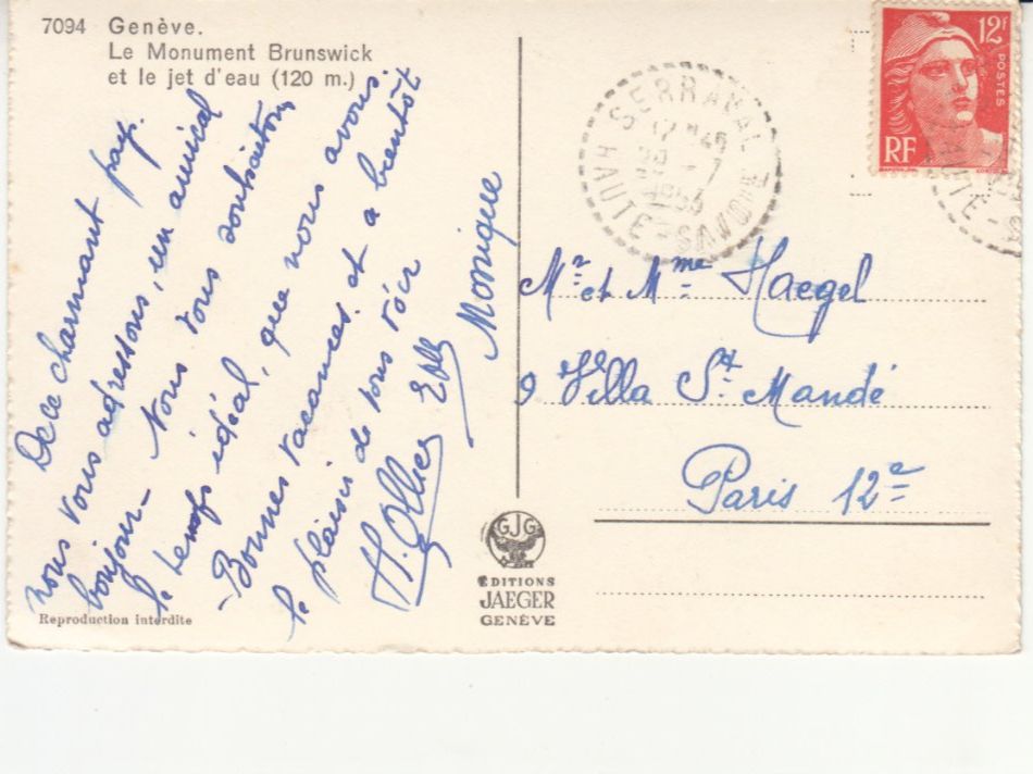 Cartoline postali: Genève 1953 – Usato da Bürglen TG venduto da StampGraf 1