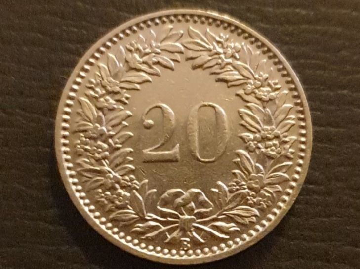Tutti le monete: 20 Rappen 1927 Super Qualität!! – Usato da Biel/Bienne venduto da underdogs 1