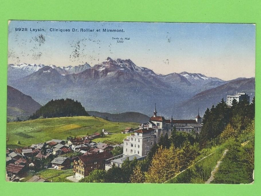 Ansichtskarten: Leysin. Cliniques Dr. Roller et Miremont – Gebraucht aus Zürich von t24_de