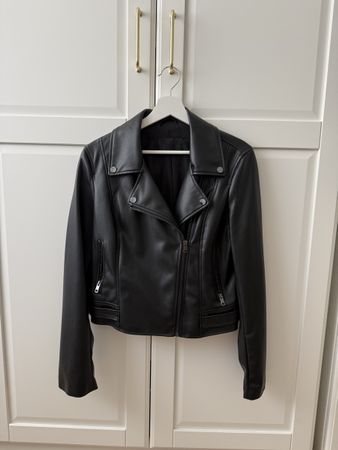 Damen Kunstlederjacke schwarz Gr.38