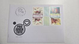 2012 FDC Pro Juventute Zwischensteg aus Markenheft