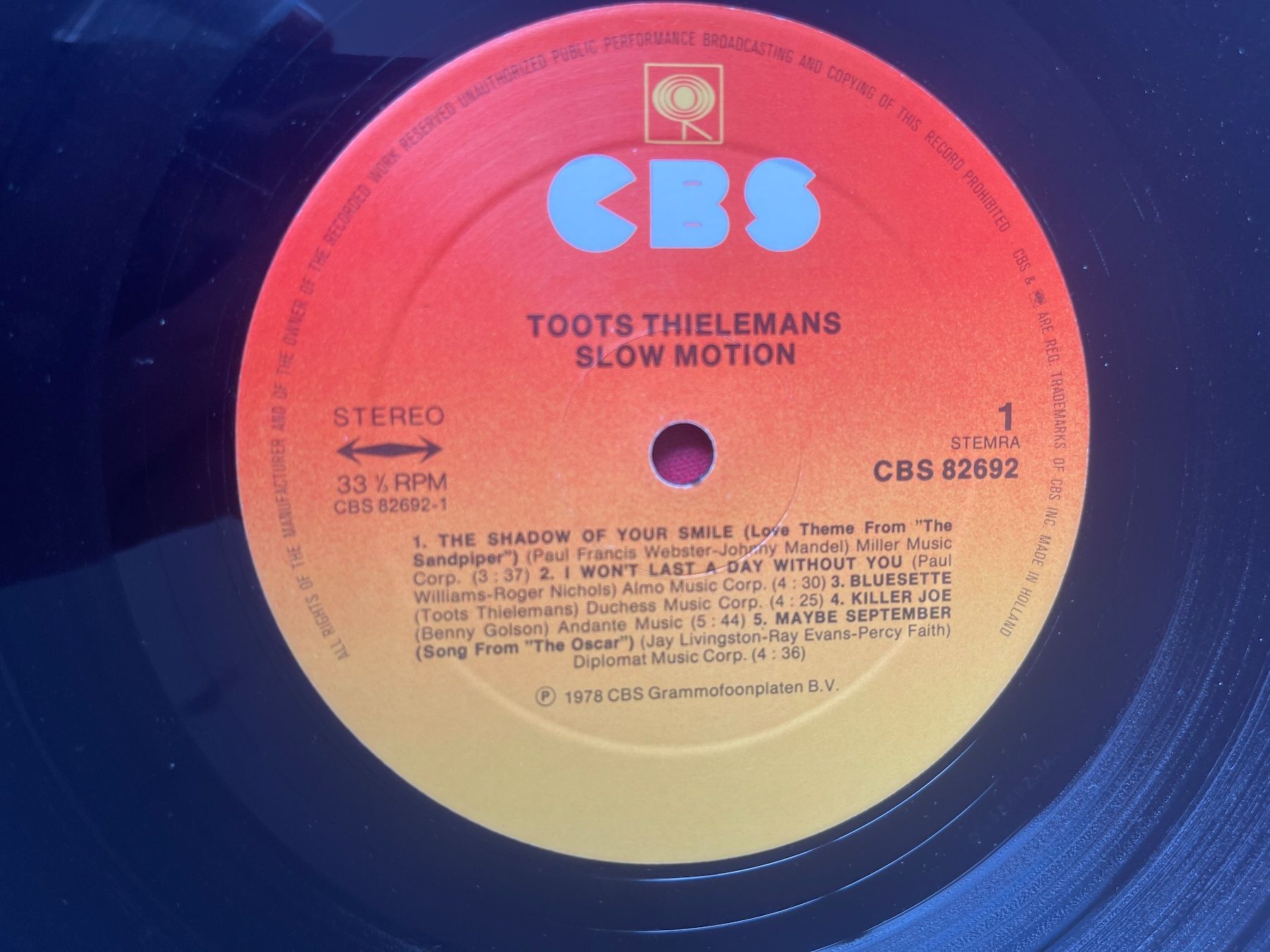 Schallplatten: A604/Toots Thielemans - Slow Motion – Gebraucht aus Frutigen von Philippe_jsp 2