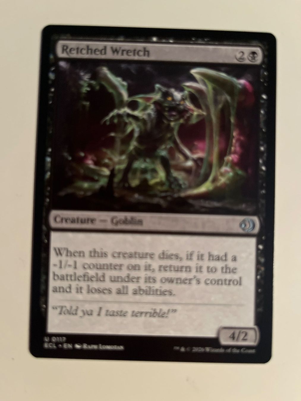 Magic The Gathering Carte collezionabili: 1 x Retched Wretch - Magic: The Gathering - MtG – Usato da Kriens venduto da Shadi1980