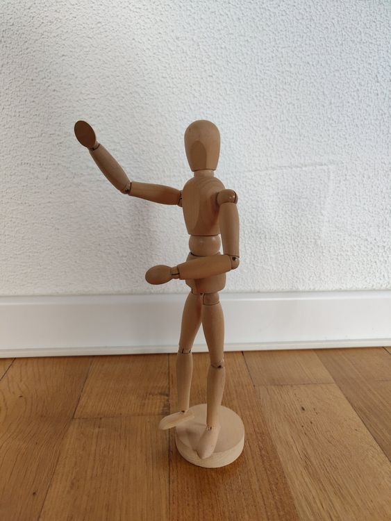 Produktbild von Wackelnder Holzmann, 8x5cm Schüttelnde Holzmann Figur, Wackelnde