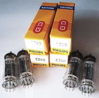 4 Gleichrichter-Röhren EZ40, NOS, Philips