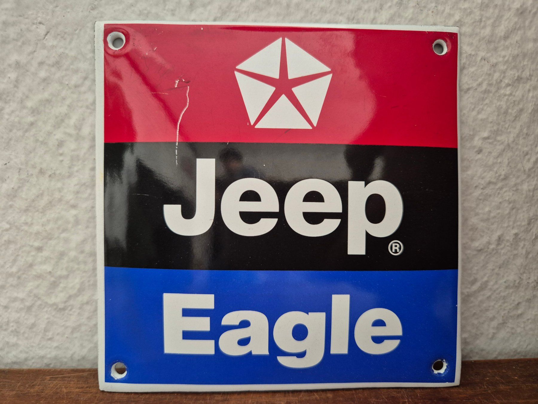 Jeep Schilder: Emailschild Jeep Eagle Werkstatt Service Logo Emaille Schild – Neu (gemäss Beschreibung) aus Schaffhausen von pfanis09 1