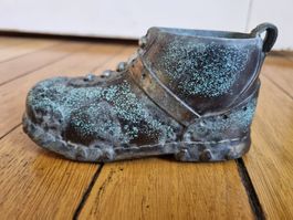 Schuh-Aschenbecher  oder Vintage, patiniert. Selten!