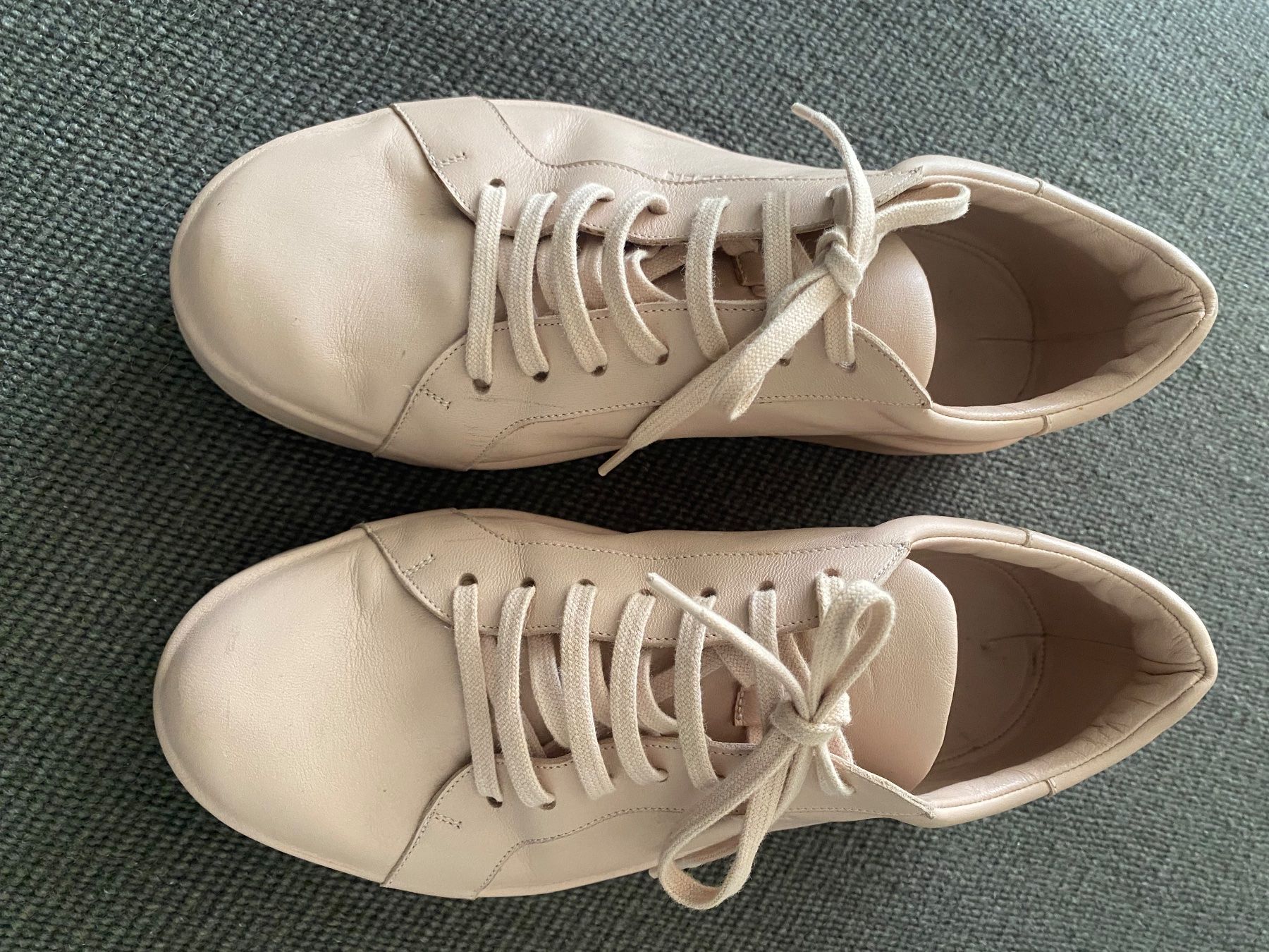 Jil Sander Scarpe da donna: Jil Sander Sneaker, Gr. 38, Beige, Lederschuhe, Top! – Usato da Basel venduto da bhc100