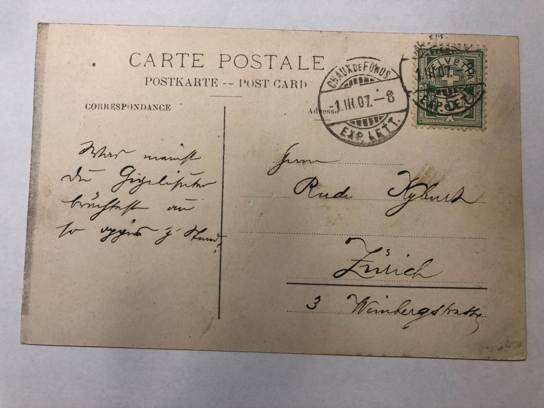 Ansichtskarten: La Chaux-de-Fonds 1906 Concours de Constr de Neige – Gebraucht aus Pfäffikon ZH von Waltoversand 1