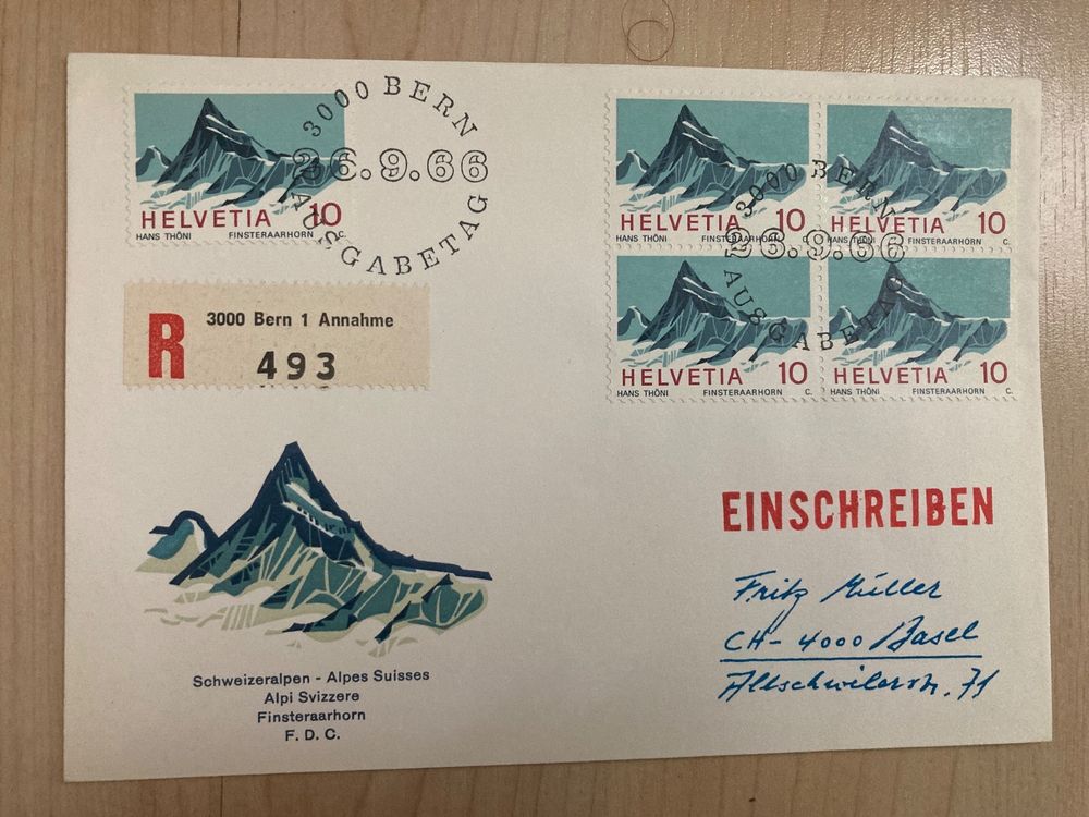 Schweizer Alpen II 1966 Umschlag Ersttagsstempel | Kaufen auf Ricardo