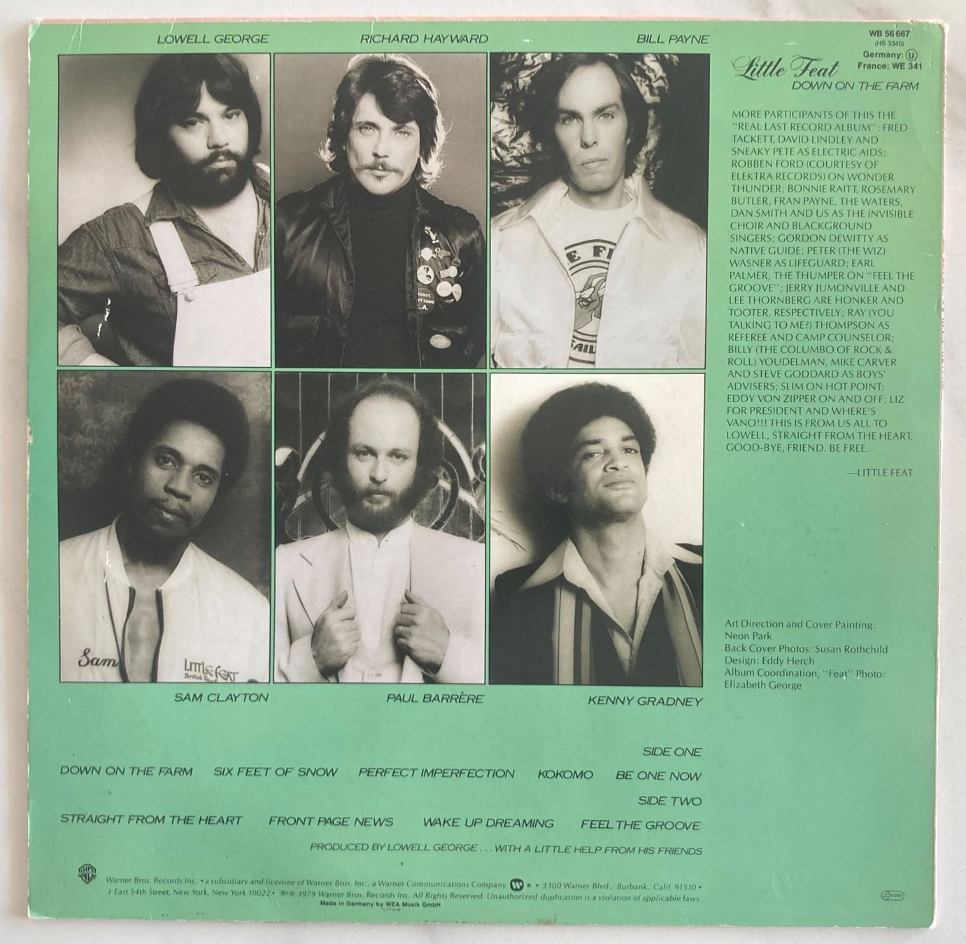 Dischi in vinile: LITTLE FEAT - DOWN ON THE FARM – Usato da Poliez-Pittet venduto da Newtown-Records 1