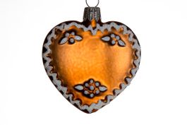 Weihnachtskugel - Glasornament "Lebkuchen-Herz"