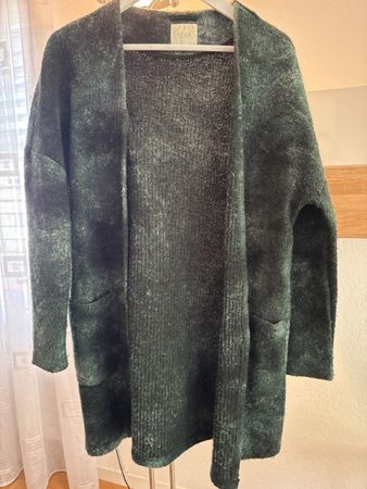 Strickjacke VILA Grösse S Melange Dunkelgrün guter Zustand