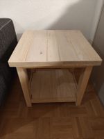 Beistelltisch Massivholz (Kiefer) mit Ablage / Pine Table
