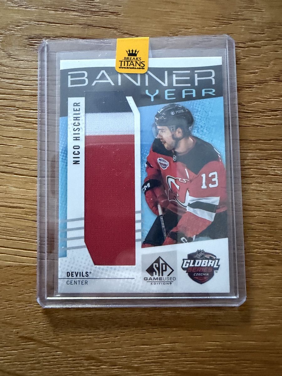 NHL Carte collezionabili: Nico Hischier NHL Banner Global Games – Usato da Meierskappel venduto da Cc19