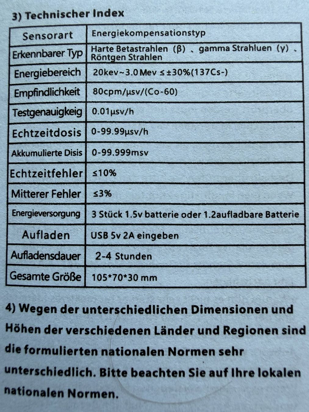 Misurare: Geigerzähler 0.01-99,99 uSv/h, NEU – Nuovo e nell'imballaggio originale da Lützelflüh-Goldb venduto da Elementis 3