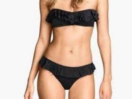 Bikini, schwarz, mit Volants Gr. S *NEU*