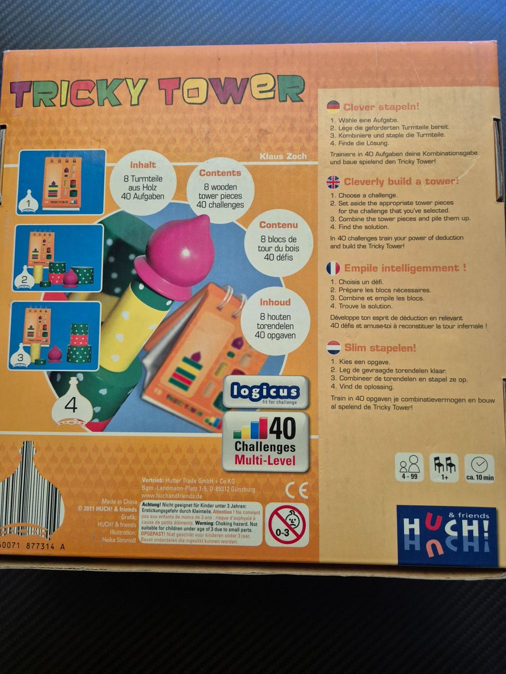 Giochi: Tricky Tower Huch & friends Spiel Holz – Usato da Dietikon venduto da grafad 1