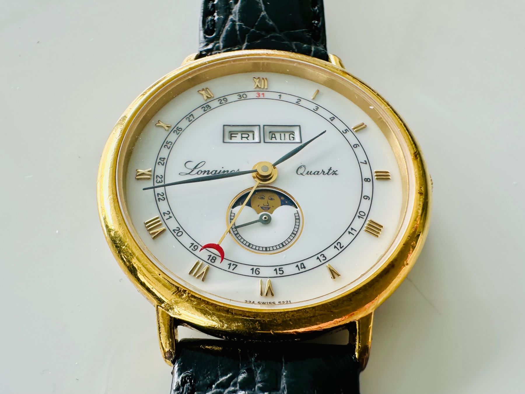 Longines Orologi: RARE : LONGINES CHARLESTON Triple Date MoonPhase FULL SET – Usato da Conthey venduto da advisia 1