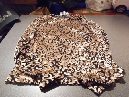 Pullover Grösse S,  Sabrina Fashion, schwarz/goldfarbig