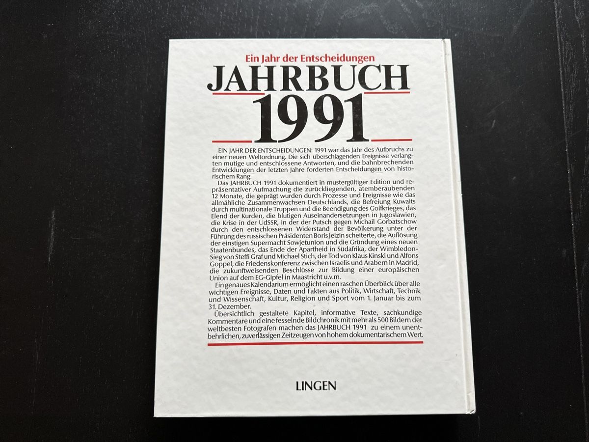 Bücher: Jahrbuch 1991 – Gebraucht aus Erstfeld von Uhu1980 5