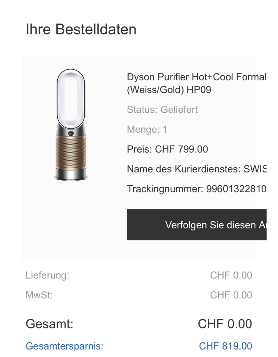 Dyson Purificateurs d'air: Dyson Hot+Cool HP09 Formaldehyde - Keep cool this Summer! – Neuf avec emballage d'origine à Zürich par anna_ra 4