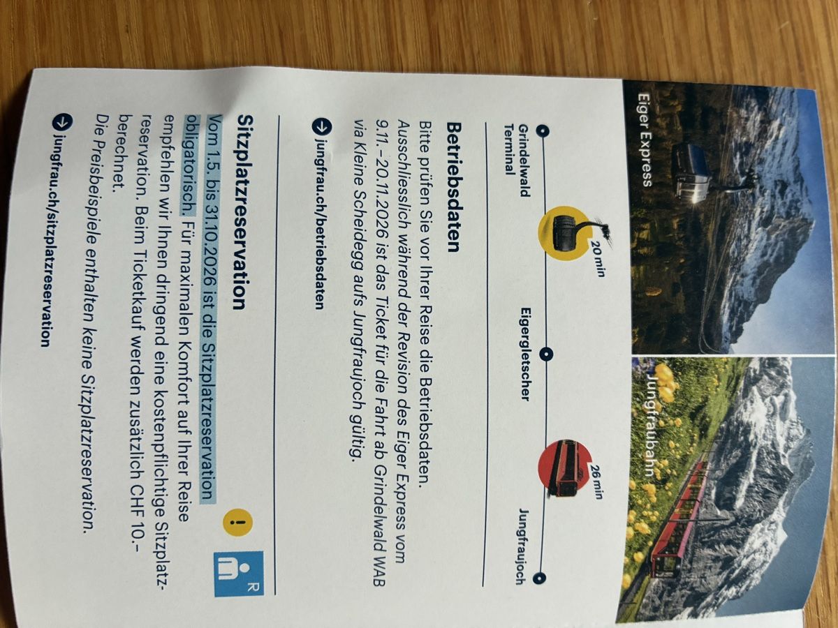 Buoni: Jungfaujoch  Gutschein – Nuovo (secondo la descrizione) da Grindelwald venduto da coho67 2